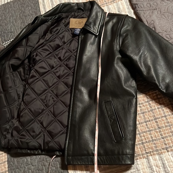 Awesome GAP black leather jacket Excellent cond - Picture 5 of 7